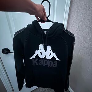 Kappa Black Hoodie with Logo